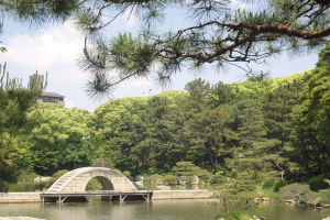 広島縮景園で 広島縮景園で