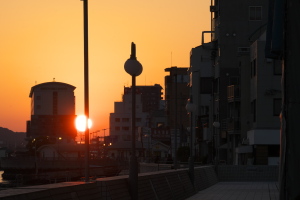 尾道の夕陽