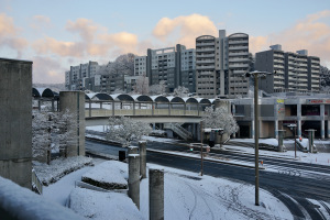 新年町内の雪景色