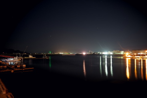 真夜中の草津漁港