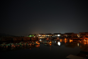 真夜中の草津漁港