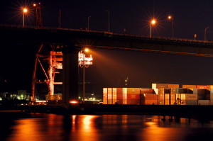 真夜中の広島大橋