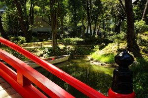 残暑の候、縮景園