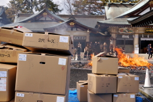 護国神社のとんど