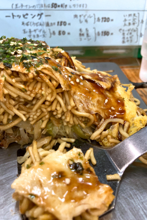 日曜お昼のお好み焼き